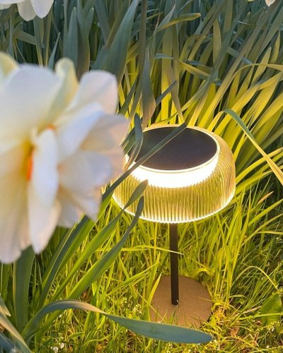 Настільна LED лампа на сонячній батареї Zuma Line Bluet акумуляторна вулична 2.5W 2700K IP44 DT33111