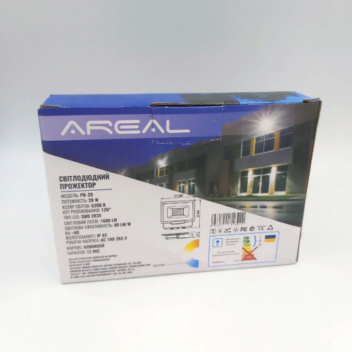 LED прожектор 20W Biom AREAL 6200К IP65 1600Lm SMD2835 PR-20 22309