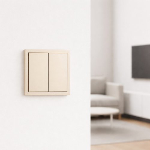 Выключатель Ardero EV112V-C Soft двухклавишный шампань 8726