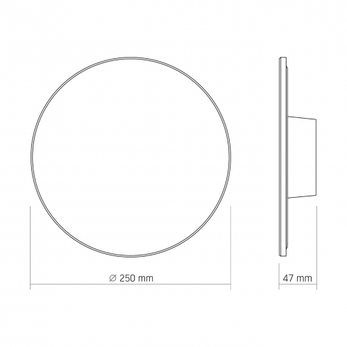 LED светильник настенный VIDEX WL03 18W  3000/4000/6500K IP65 VL-WL03-18CB