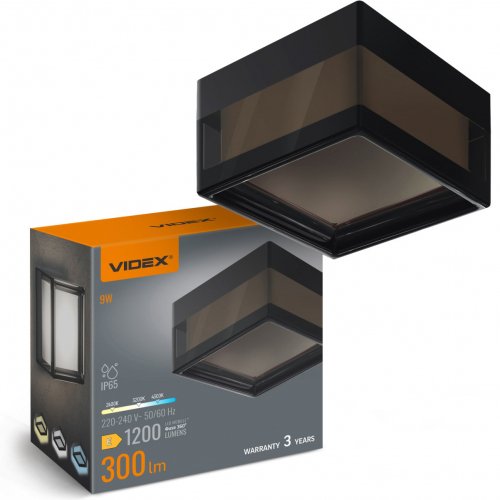 LED светильник настенный VIDEX BHD02 9W 2400/4000/6500K IP65 VL-BHD02-09CBB