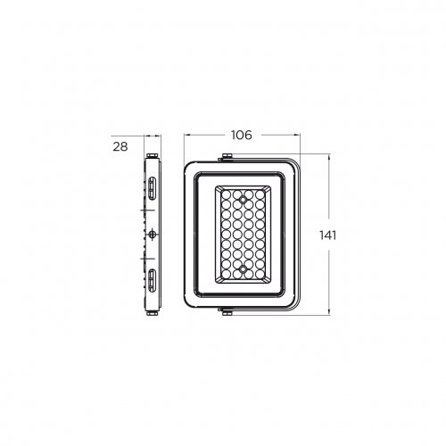 LED прожектор Eurolamp с радиатором LED SMD 50W 6500К IP65 LED-FL-50(B)