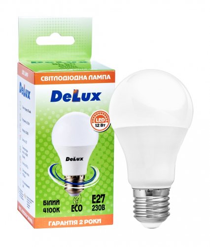 Світлодіодна LED лампа DELUX BL60 12W E27 4100K 220V 90011750