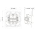 Розетка Ardero ER121-B одинарна з заземленням чорна 8640 Розетка Ardero ER121-B одинарна з заземленням чорна 8640
