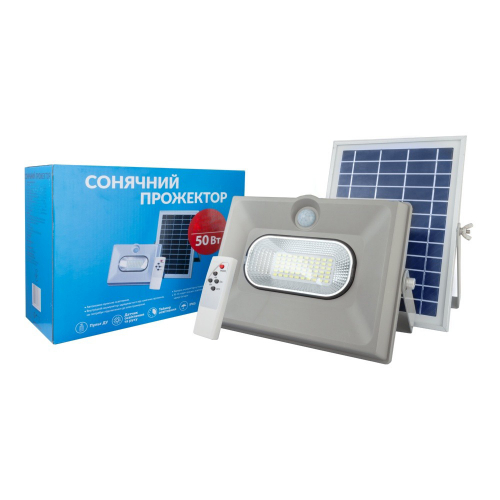 Світлодіодний LED прожектор на сонячній батареї ALLTOP 50W 6000К IP65 0860A50-01