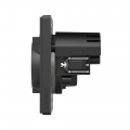 Розетка Videx Nota USB-A + USB-C 20W одинарная с заземлением черная VF-NT-SK1GUC-BL
