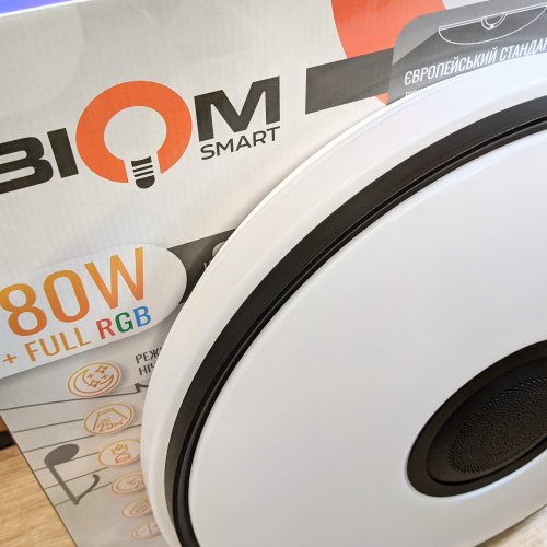 LED светильник Biom Smart 80W SML-R27-80-M-FRGB 3000-6000K+FULL RGB с д/у музыкальный BT APP 21026