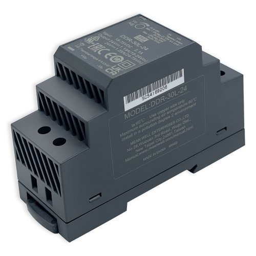 Изолированный DC/DC-преобразователь Mean Well на DIN-рейку 30W 1.25A 24V DDR-30L-24