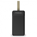 Портативний зарядний пристрій (повербанк) TITANUM 914 Black 30000mAh TPB-914-B