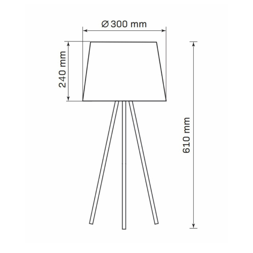 Настольная лампа Goldlux Elena E27 IP20 черный 325846