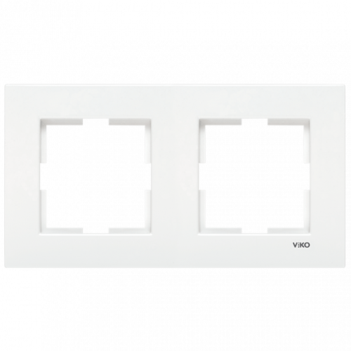 Рамка двойная горизонтальная Viko Karre белая (90960201)