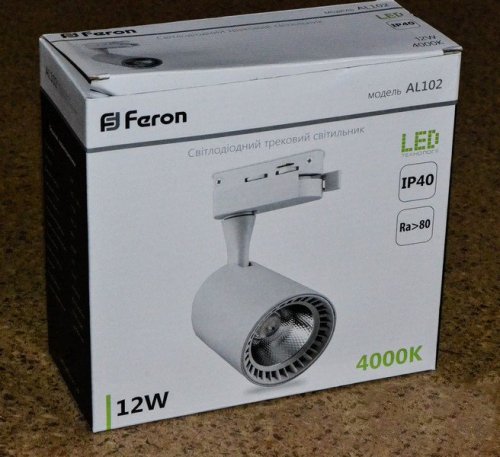 LED світильник трековий Feron AL102 12W 4000К білий