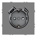 Розетка Ardero Soft ER123USB-G USB-A + USB-C 20W одинарная с заземлением серая 8658