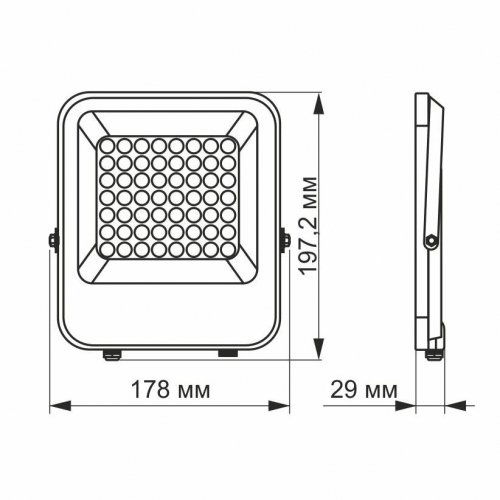 Світлодіодний LED прожектор Videx Premium F2 30W 5000К VL-F2-305G