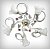 Люстра припотолочная Grand Versal Василина 5 белая в стиле флористика GV2 4204-2