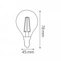 Світлодіодна LED лампа Horoz Filament BALL-4 4W E14 4200K 001-089-0004-020 Світлодіодна LED лампа Horoz Filament BALL-4 4W E14 4200K 001-089-0004-020
