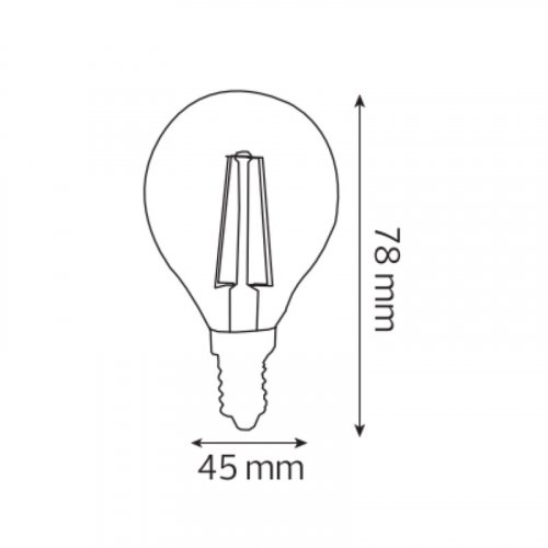 Світлодіодна LED лампа Horoz Filament BALL-4 4W E14 4200K 001-089-0004-020