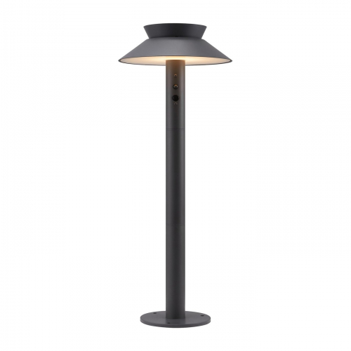 LED світильник садово-парковий Nordlux Justina на сонячній батареї 5W 3000K IP44 з датчиком руху графіт 2418098050