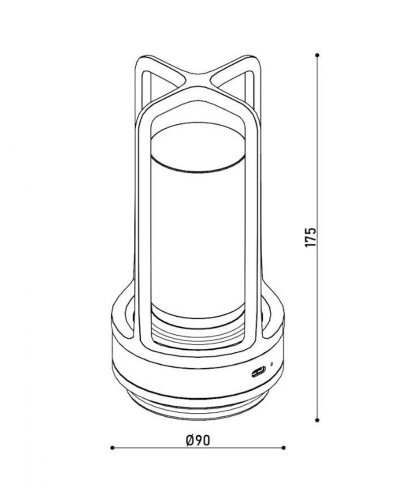 Настольная LED лампа аккумуляторная Kloodi 5W 2700K/4000K/6500K IP20 золото TA-5V CAN CCT GD