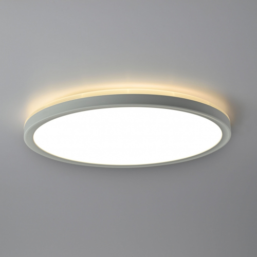 LED светильник накладной Videx 18W 4000K с декоративной подсветкой белый VL-DL3R-184W
