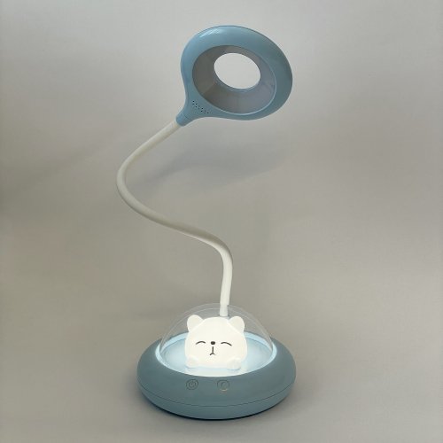 Настільна LED лампа акумуляторна Lebron L-TL-L-54 6W 4100К 1200mAh USB синя 15-13-54