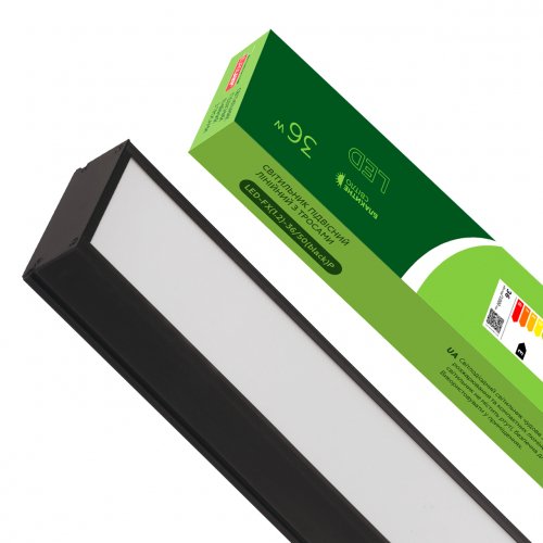 Світлодіодний світильник підвісний Eurolamp на тросах 36W 5000K IP20 LED-FX(1.2)-36/50(black)P
