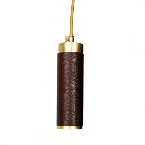 Подвесной светильник коричневый PikArt Leather ceiling 5213