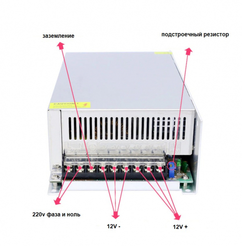 Блок питания LT 720W 24V 30А IP20 S-600-24 62312