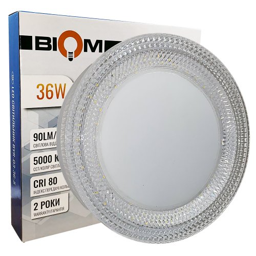 Світлодіодний світильник накладний Biom 36W 5000К BYR-03-36-5 круглий 23414