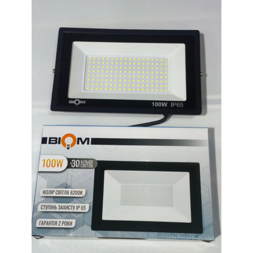 LED прожектор Biom 100W 6200К IP65 220V S6-SMD-100-Slim