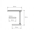 Настольная LED лампа аккумуляторная Eurolamp 6W 1200mAh 3000-6000К белая LED-TLB-6W(white)
