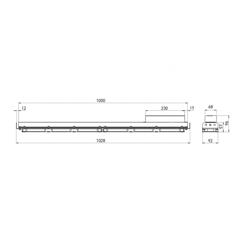 Фитосветильник для растений Eurolamp 1000W Flora-250-3,4-RW