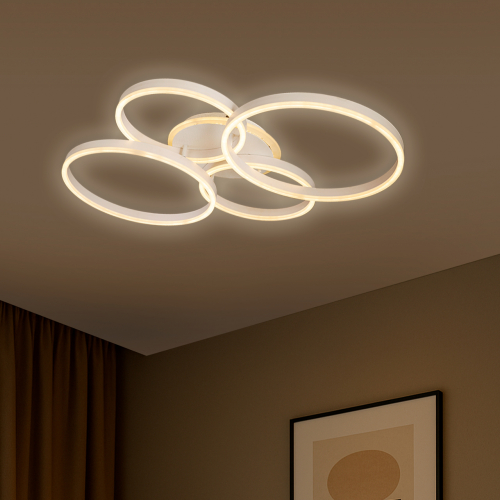 LED люстра Eurolamp круглая M27 110W 3000-6500K white LED-LR-110-M27(white)