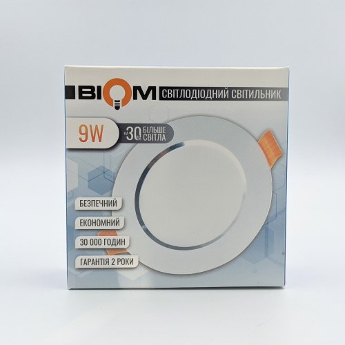 Точковий LED світильник Biom 9W 5000К коло CB-DF-9W 19669