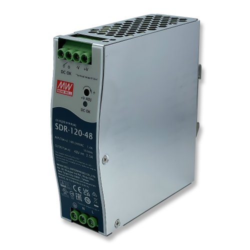 Блок питания на DIN-рейку Mean Well 120W 2.5A 48V SDR-120-48