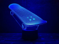 3D светильник "Скейт" с пультом+адаптер+батарейки (3ААА) 09-015