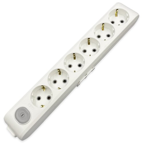 Колодка 6 гнізд із заземленням та кнопкою Viko Multi-let 90118600