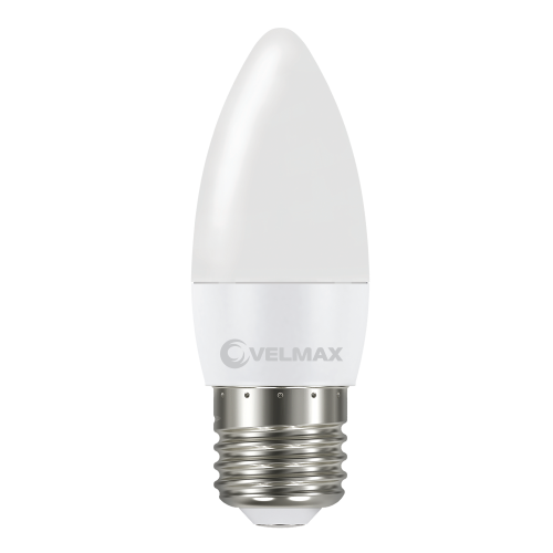 Світлодіодна LED лампа Velmax V-C37 8W Е27 4100K 21-13-62