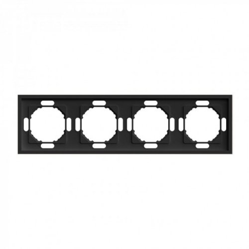 Рамка 4 места горизонтальная Ardero EF104-B Soft черный 8741
