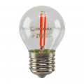 LED лампа Velmax V-FILAMENT-G45 2W E27 красная 21-41-32