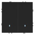 Выключатель Ardero EV112L-B Soft двухклавишный с подсветкой черный 8701 Выключатель Ardero EV112L-B Soft двухклавишный с подсветкой черный 8701