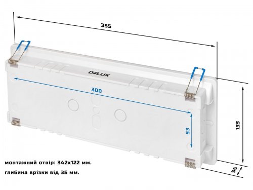 LED світильник аварійний DELUX REL-204 4W 40LED IP20 без акумулятора 90022962