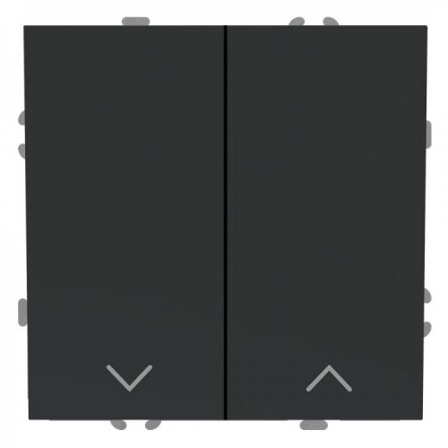 Выключатель для жалюзи Ardero EV152-B Soft двухклавишный черный 9080