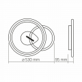 LED світильник Videx DECORA 52W 2700/4000/6000K білий VL-CLD-992-BSL