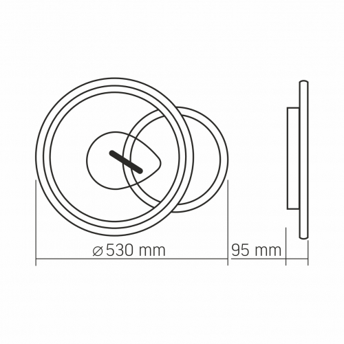 LED светильник Videx DECORA 52W 2700/4000/6000K VL-CLD-992-BSL