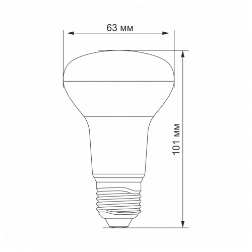 LED лампа Videx R63e 9W E27 4100K VL-R63e-09274