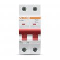 Автоматичний вимикач Videx RESIST RS4 2п 25А З 4,5кА VF-RS4-AV2C25