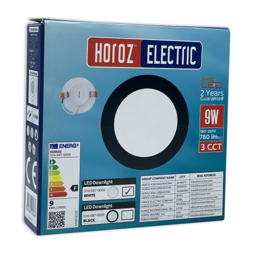 Точковий LED світильник Horoz ALEXIS-9 9W 3000/4000/6500К білий 016-087-0009-010