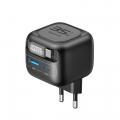 Мережевий зарядний пристрій HAVIT UC251 GaN 35W USB-A+USB-C з кабелем USB-C HV-UC251-BK