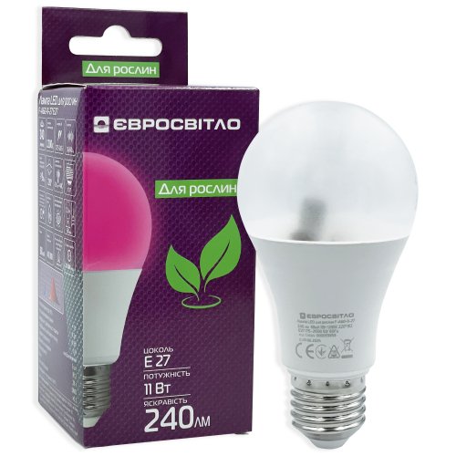 LED фитолампа для растений Евросвет Filament F-A60-11-27 11W E27 1200K 000059859